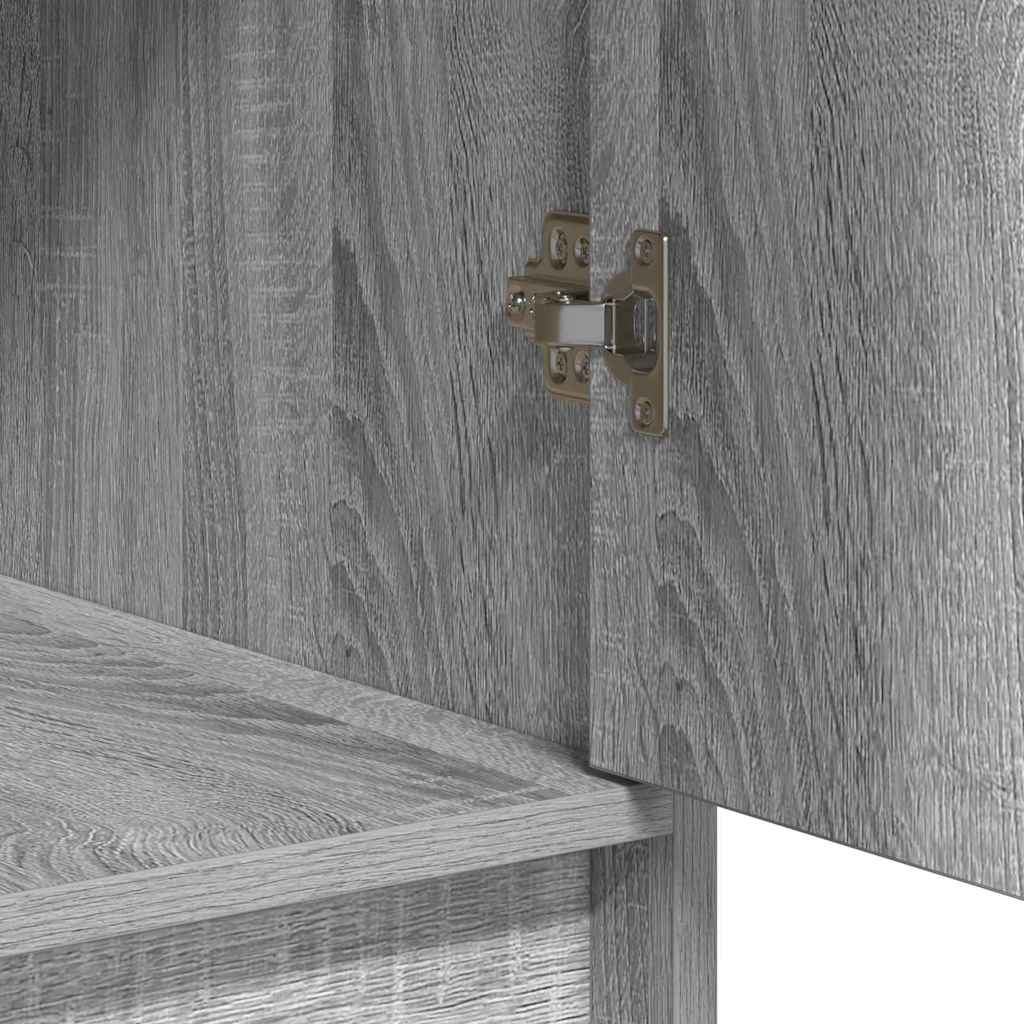vidaXL Toaletka z szufladą 3 pcs Szary Materiał drewnopochodny
