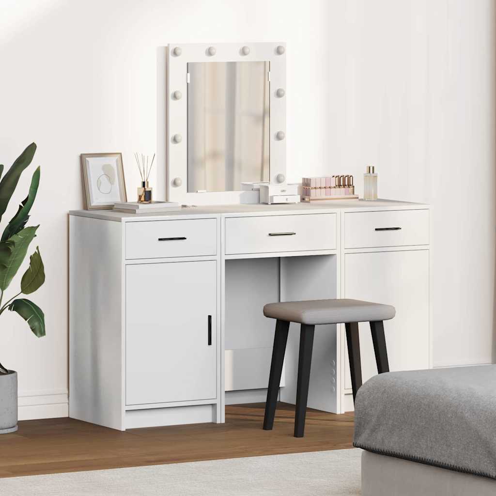 vidaXL Toaletka Biały 50 x 41 x 135 cm Materiał drewnopochodny