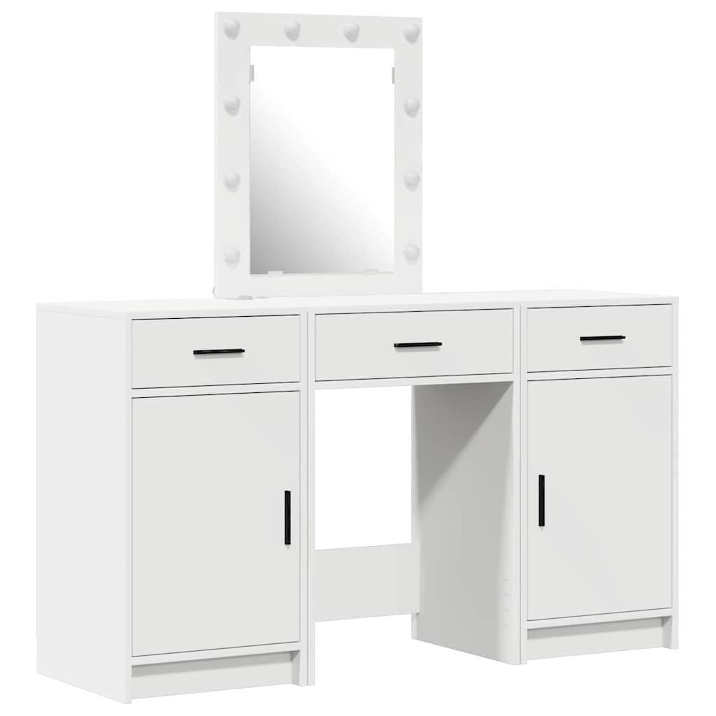 vidaXL Toaletka Biały 50 x 41 x 135 cm Materiał drewnopochodny