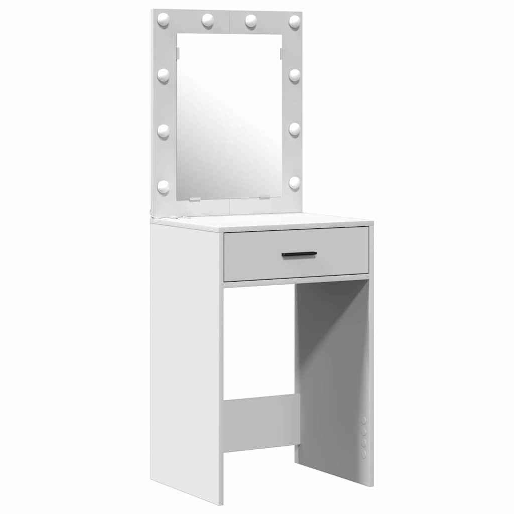 vidaXL Toaletka Biały 50 x 41 x 135 cm Materiał drewnopochodny