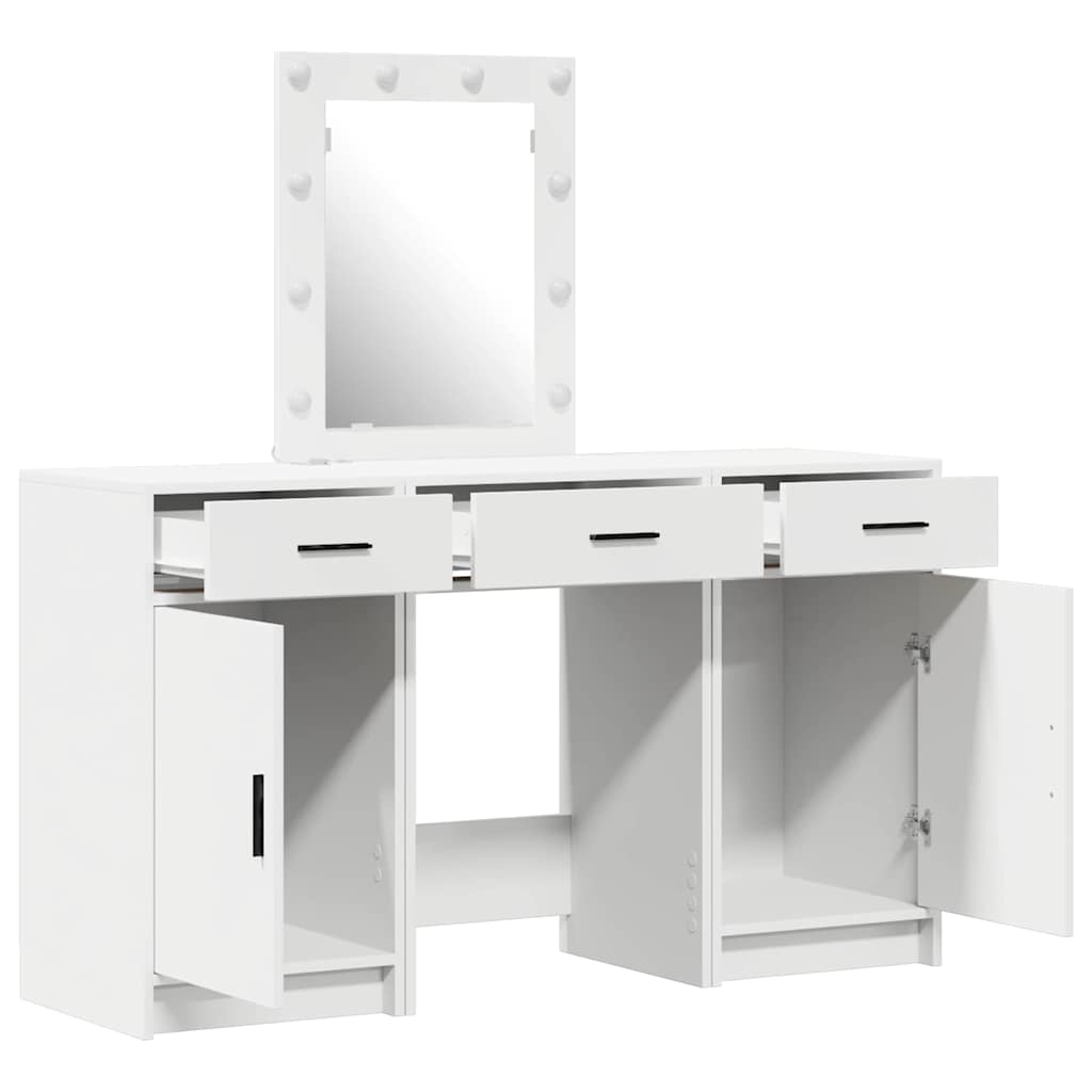 vidaXL Toaletka Biały 50 x 41 x 135 cm Materiał drewnopochodny