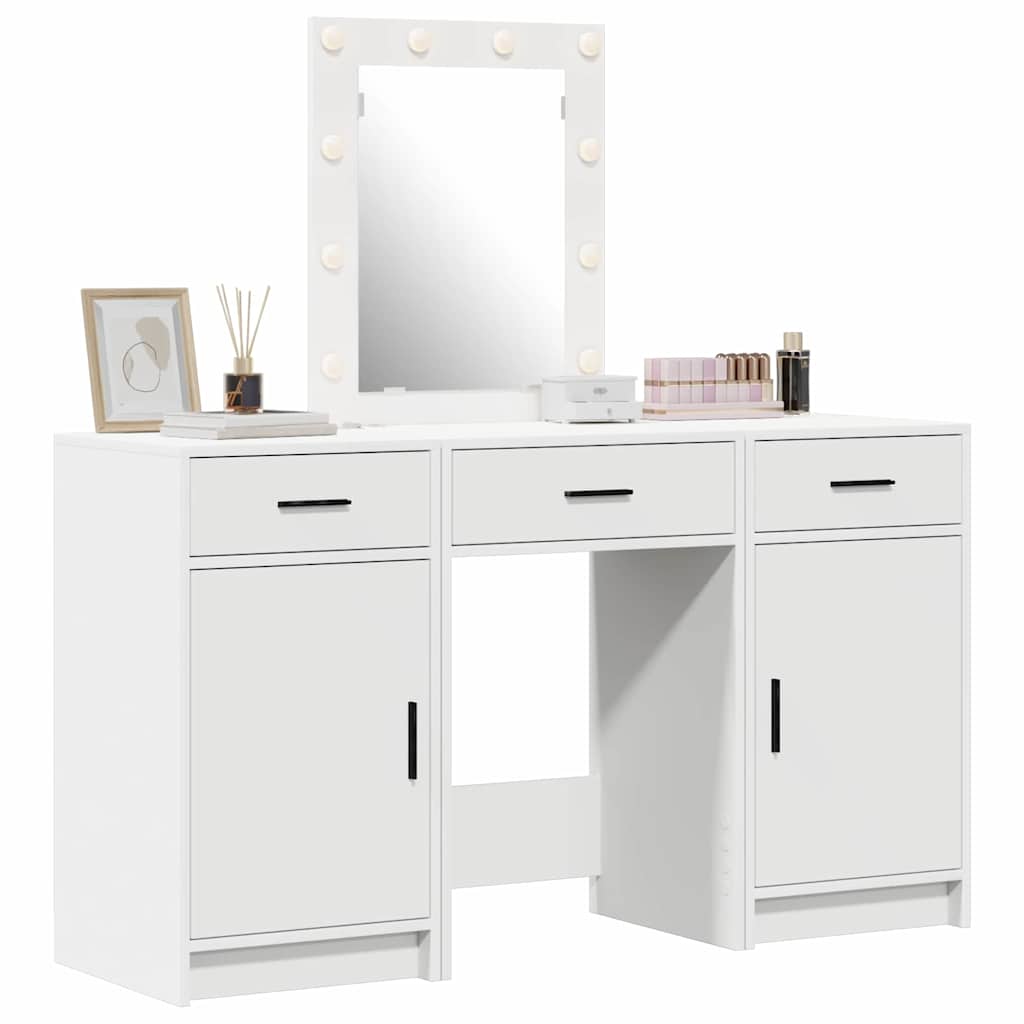 vidaXL Toaletka Biały 50 x 41 x 135 cm Materiał drewnopochodny