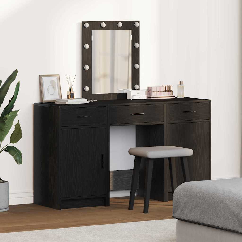 vidaXL Toaletka Czarny 50 x 41 x 135 cm Materiał drewnopochodny