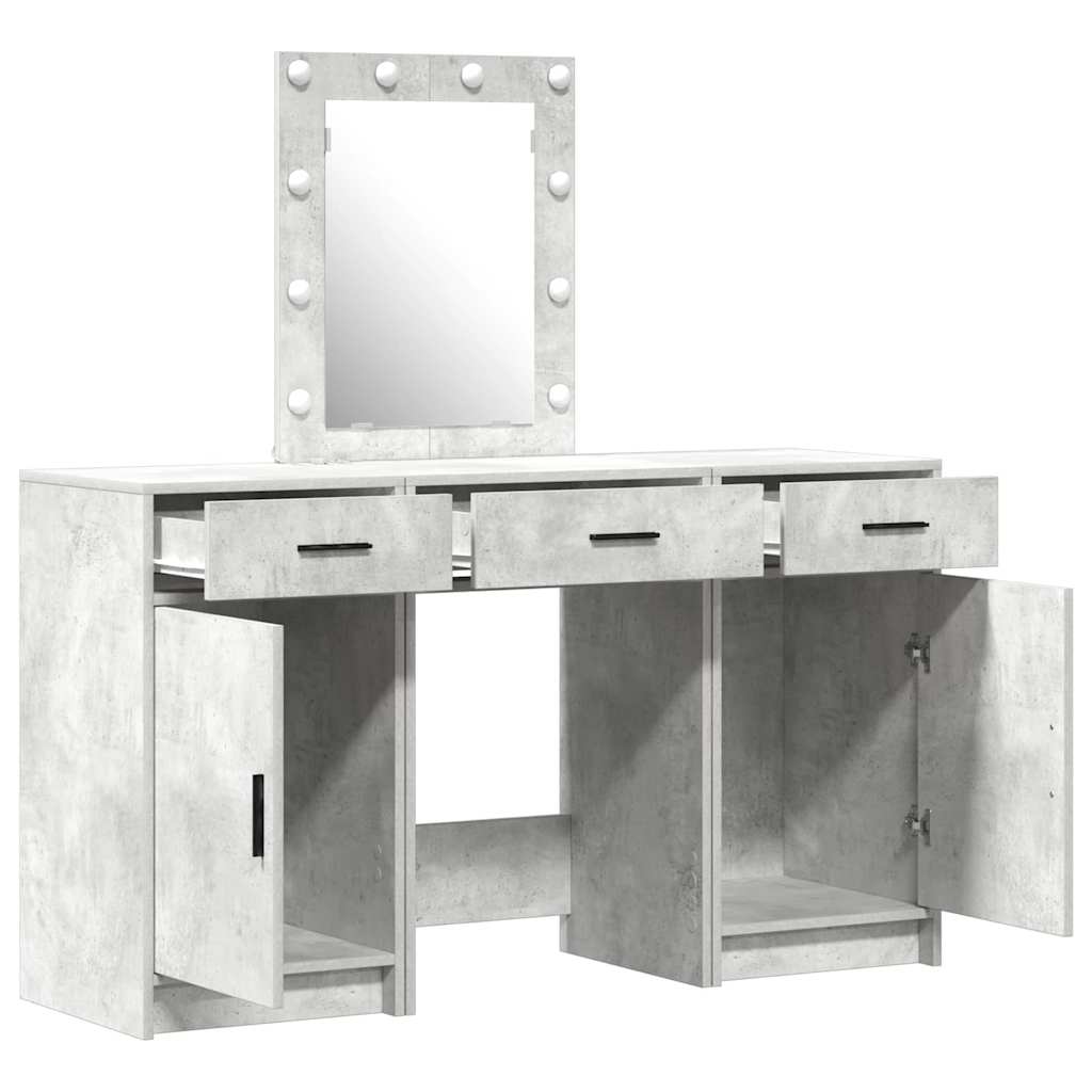 vidaXL Toaletka Szary 50 x 41 x 135 cm Materiał drewnopochodny