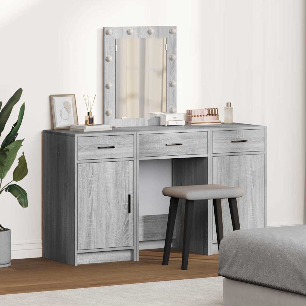 vidaXL Toaletka Szary 50 x 41 x 135 cm Materiał drewnopochodny