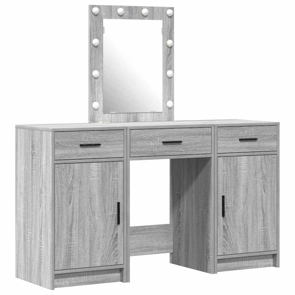 vidaXL Toaletka Szary 50 x 41 x 135 cm Materiał drewnopochodny