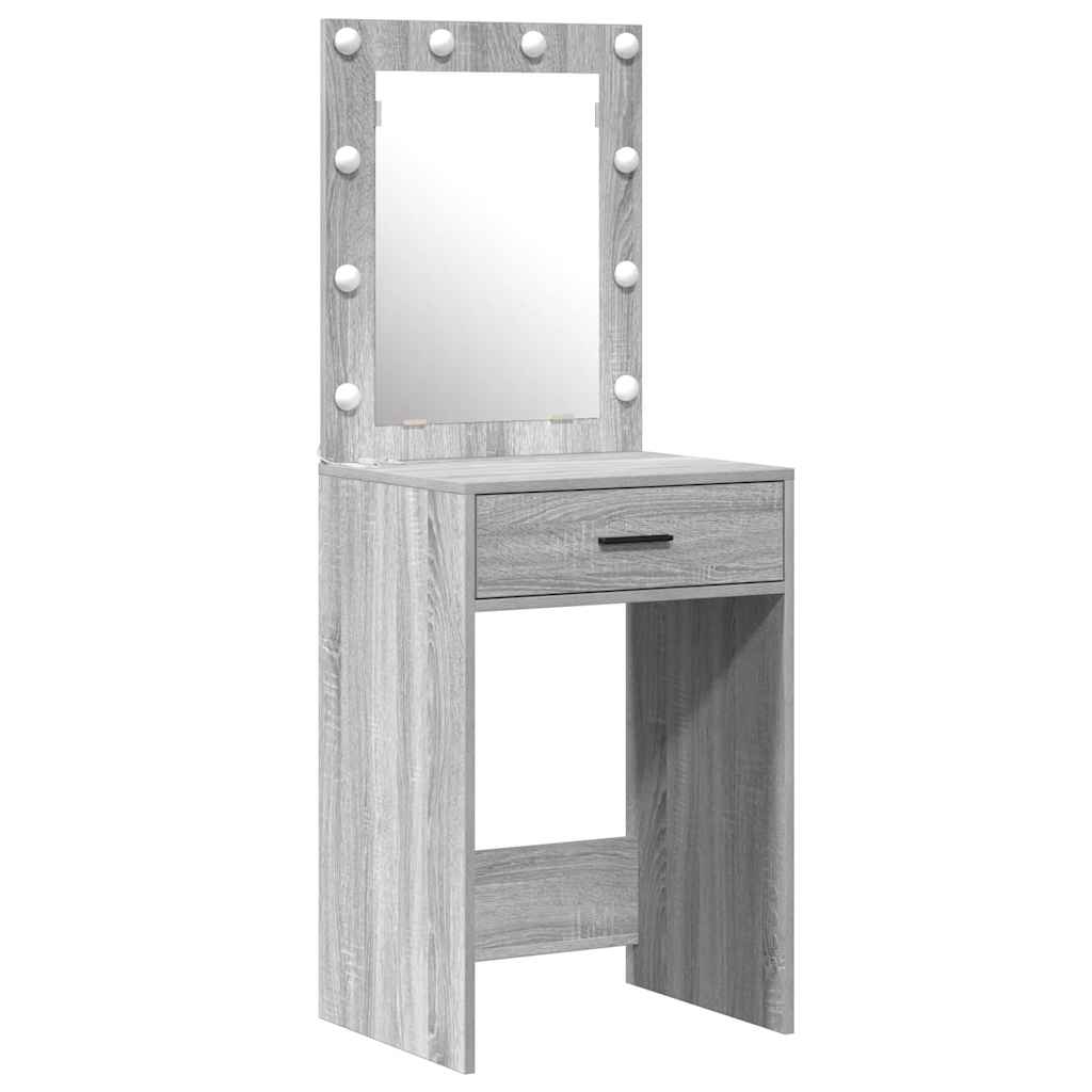 vidaXL Toaletka Szary 50 x 41 x 135 cm Materiał drewnopochodny
