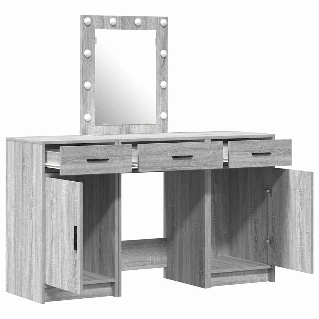 vidaXL Toaletka Szary 50 x 41 x 135 cm Materiał drewnopochodny