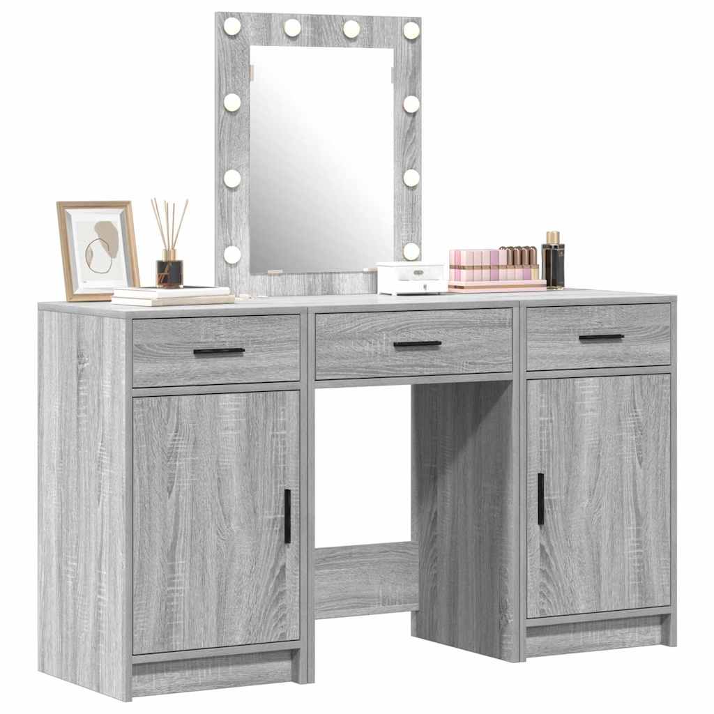 vidaXL Toaletka Szary 50 x 41 x 135 cm Materiał drewnopochodny