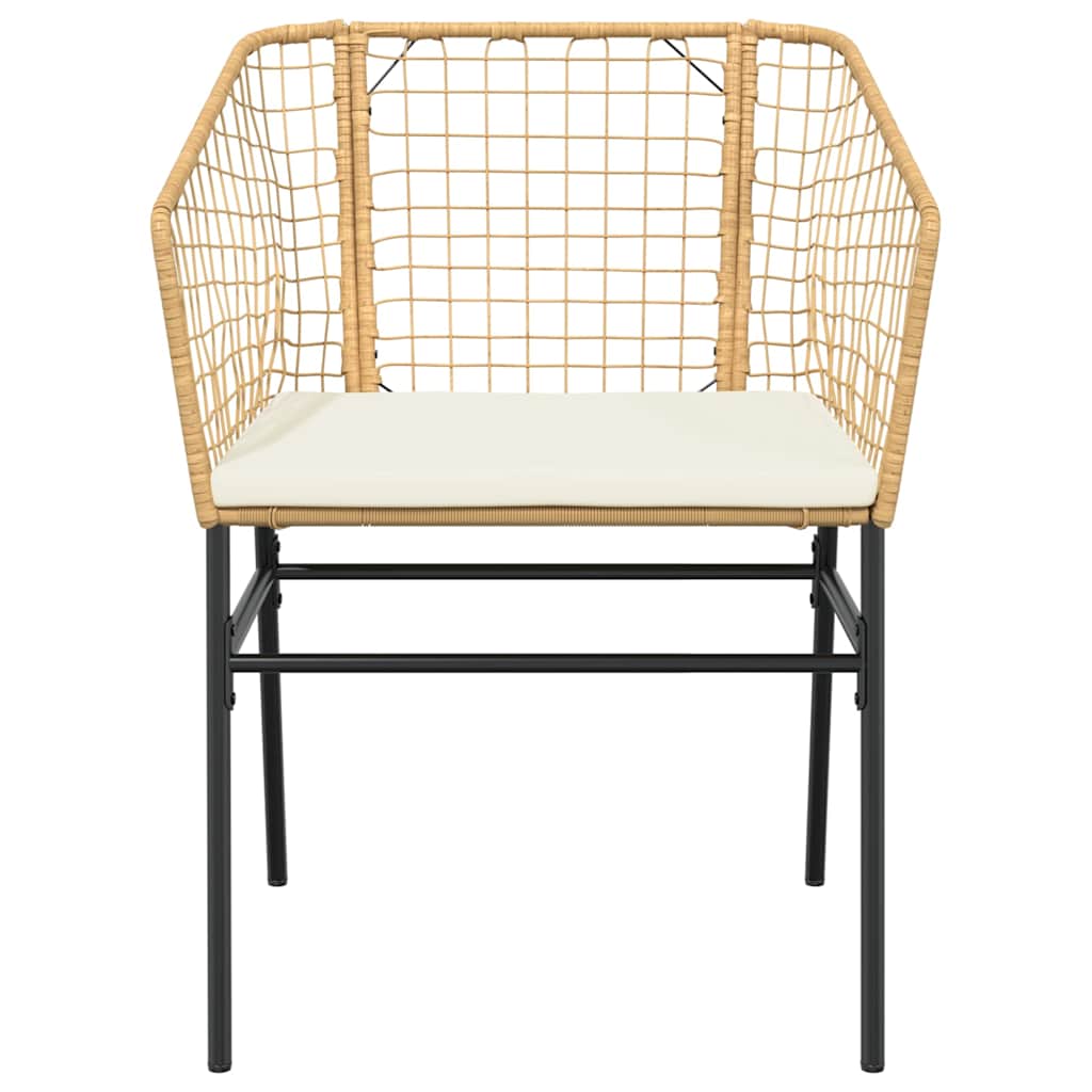 vidaXL 5-częściowy zestaw ogrodowy poduszkami brązowy polirattan szkło