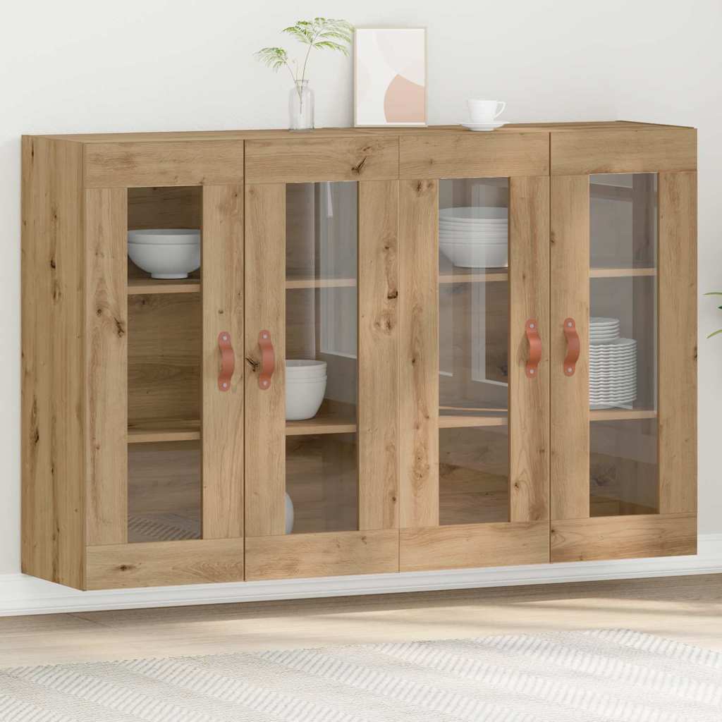 vidaXL Szafki ścienne 2 pcs Dąb rzemieślniczy 69,5 x 34 x 90 cm