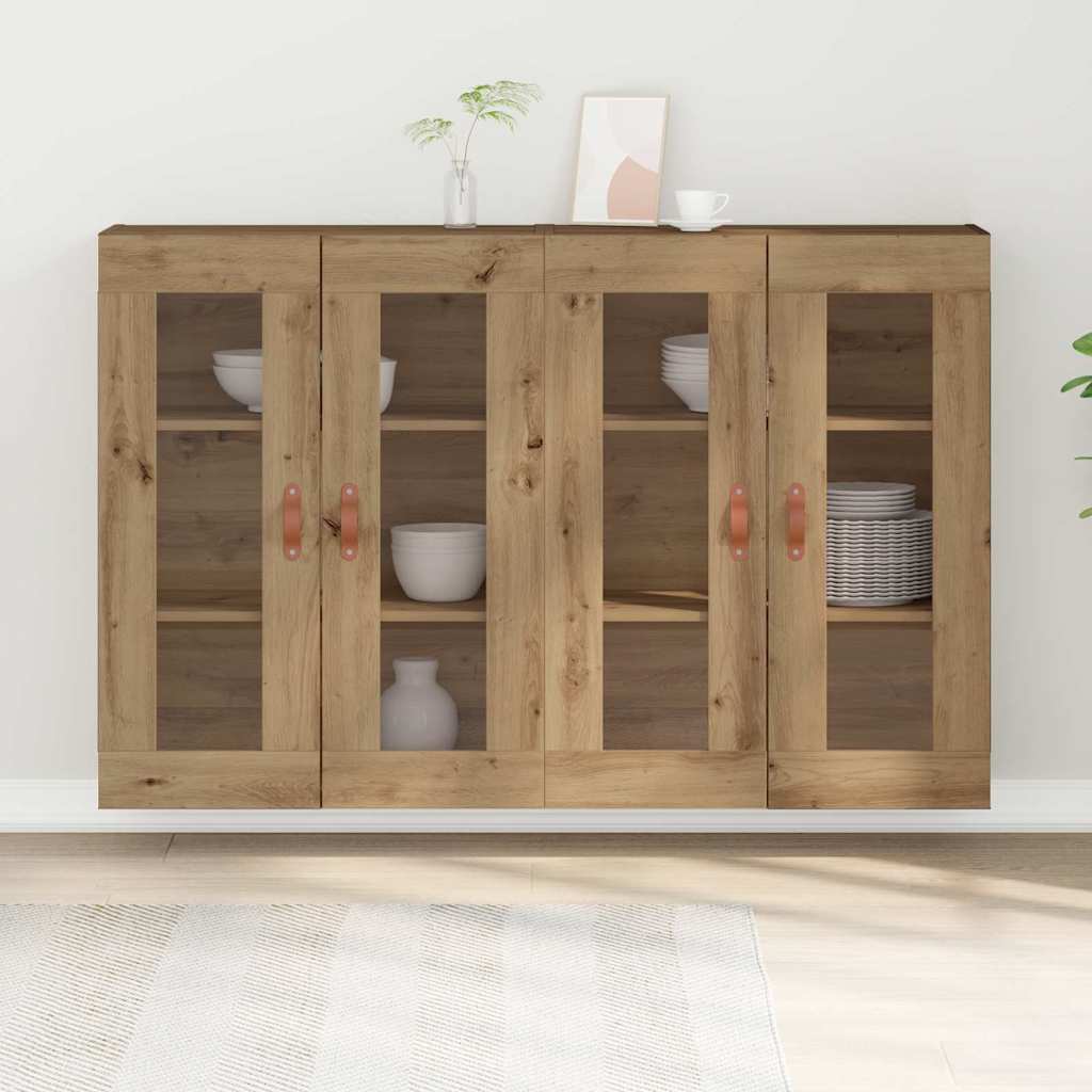 vidaXL Szafki ścienne 2 pcs Dąb rzemieślniczy 69,5 x 34 x 90 cm