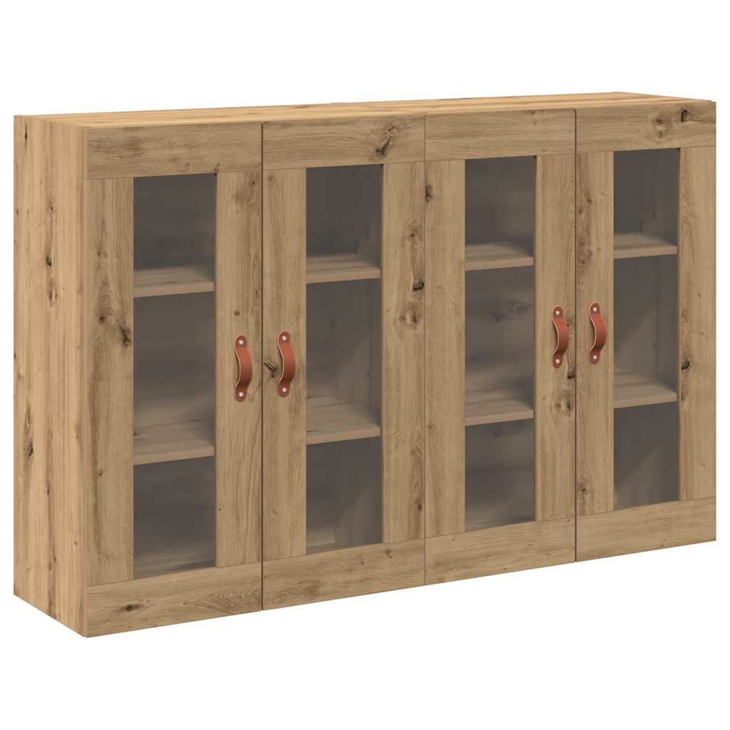 vidaXL Szafki ścienne 2 pcs Dąb rzemieślniczy 69,5 x 34 x 90 cm