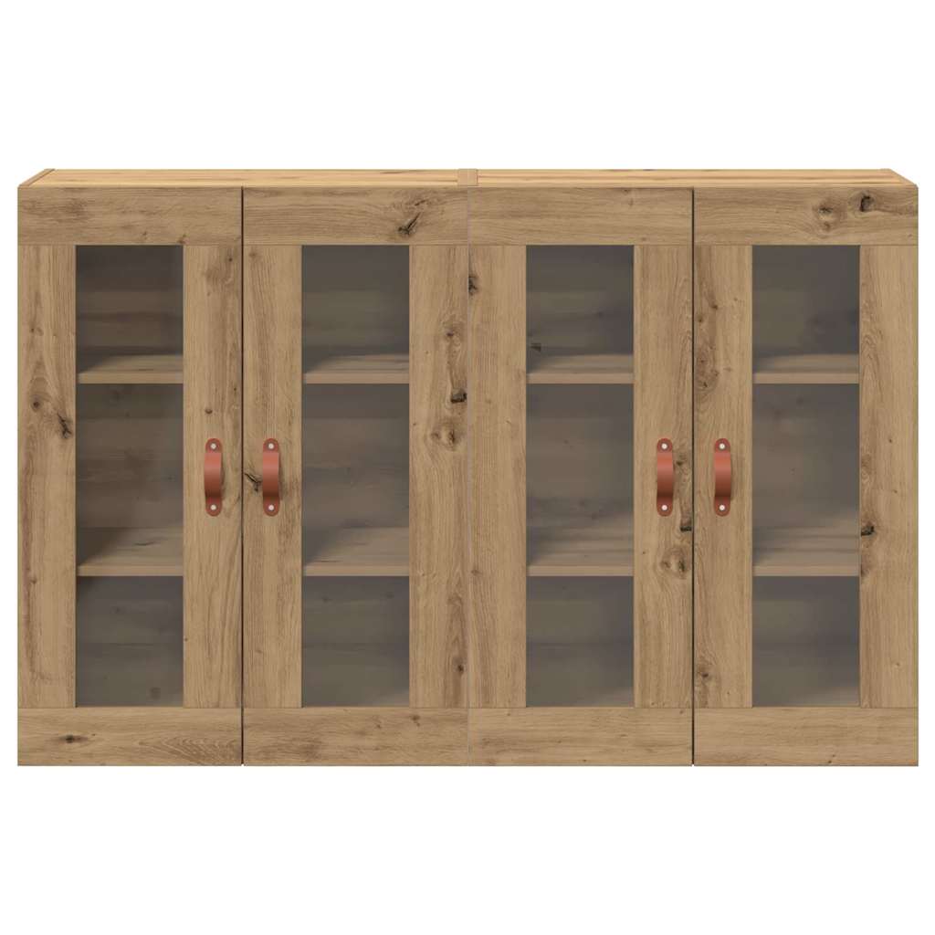 vidaXL Szafki ścienne 2 pcs Dąb rzemieślniczy 69,5 x 34 x 90 cm