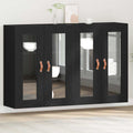 vidaXL Szafki ścienne 2 pcs Czarny Dąb 69,5 x 34 x 90 cm