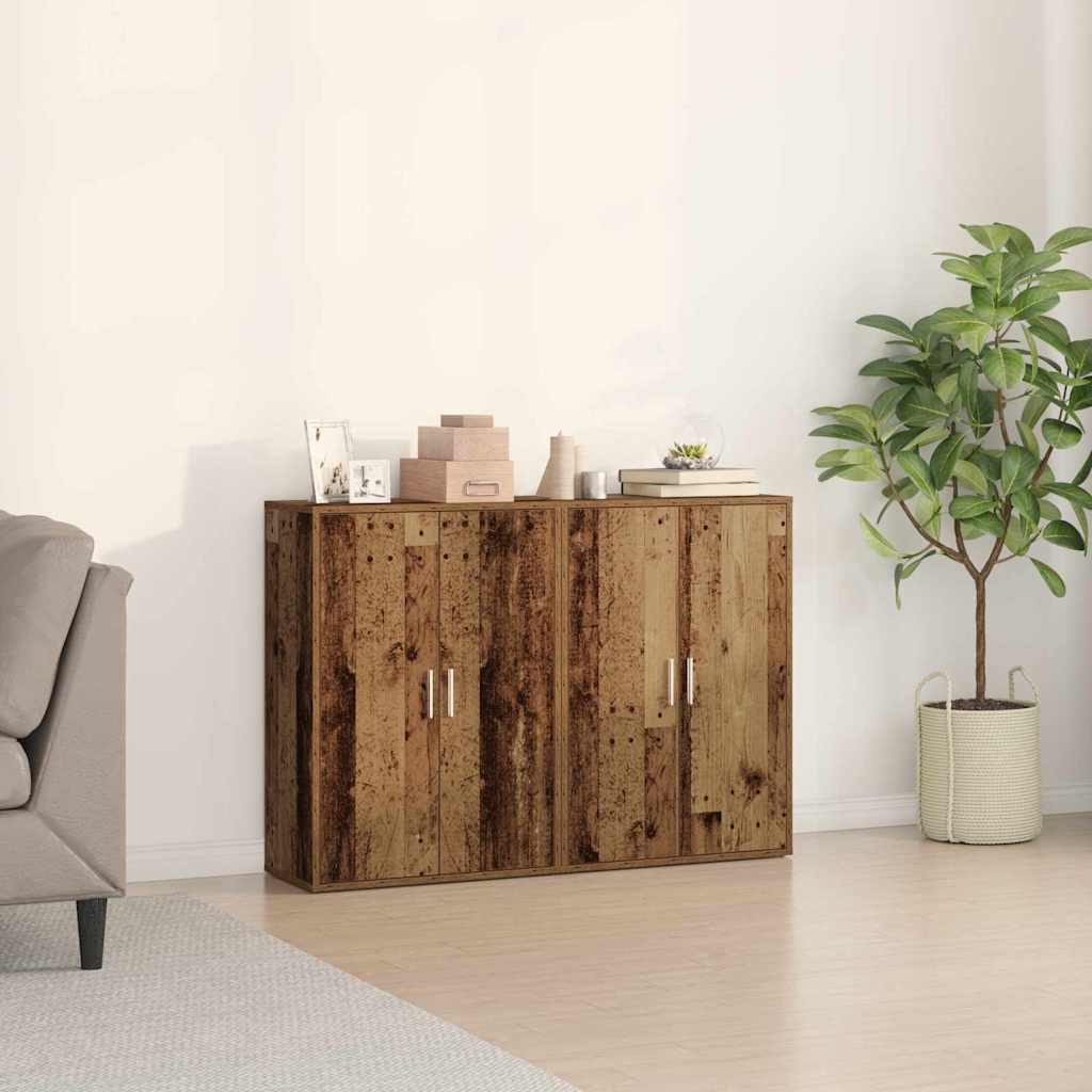 vidaXL Bufet 2 pcs Stare drewno 60 x 31 x 84 cm