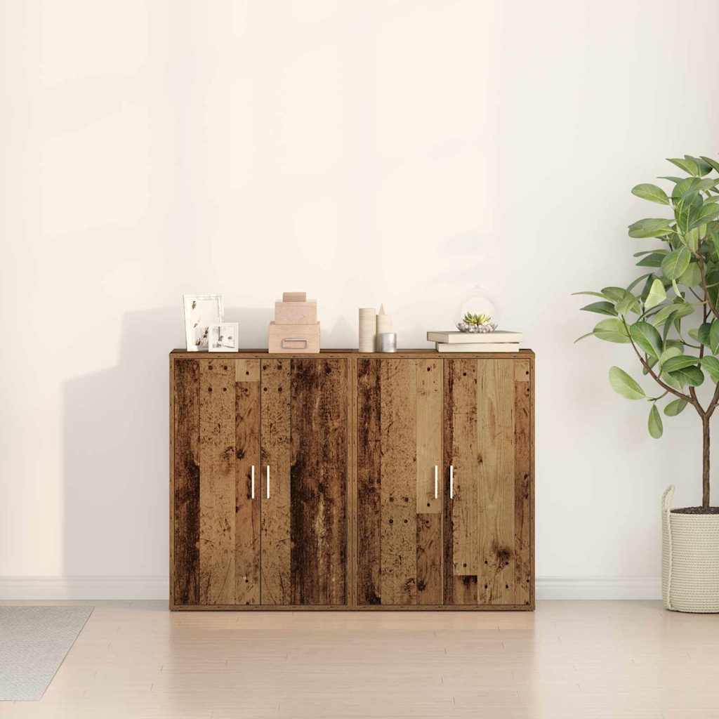 vidaXL Bufet 2 pcs Stare drewno 60 x 31 x 84 cm