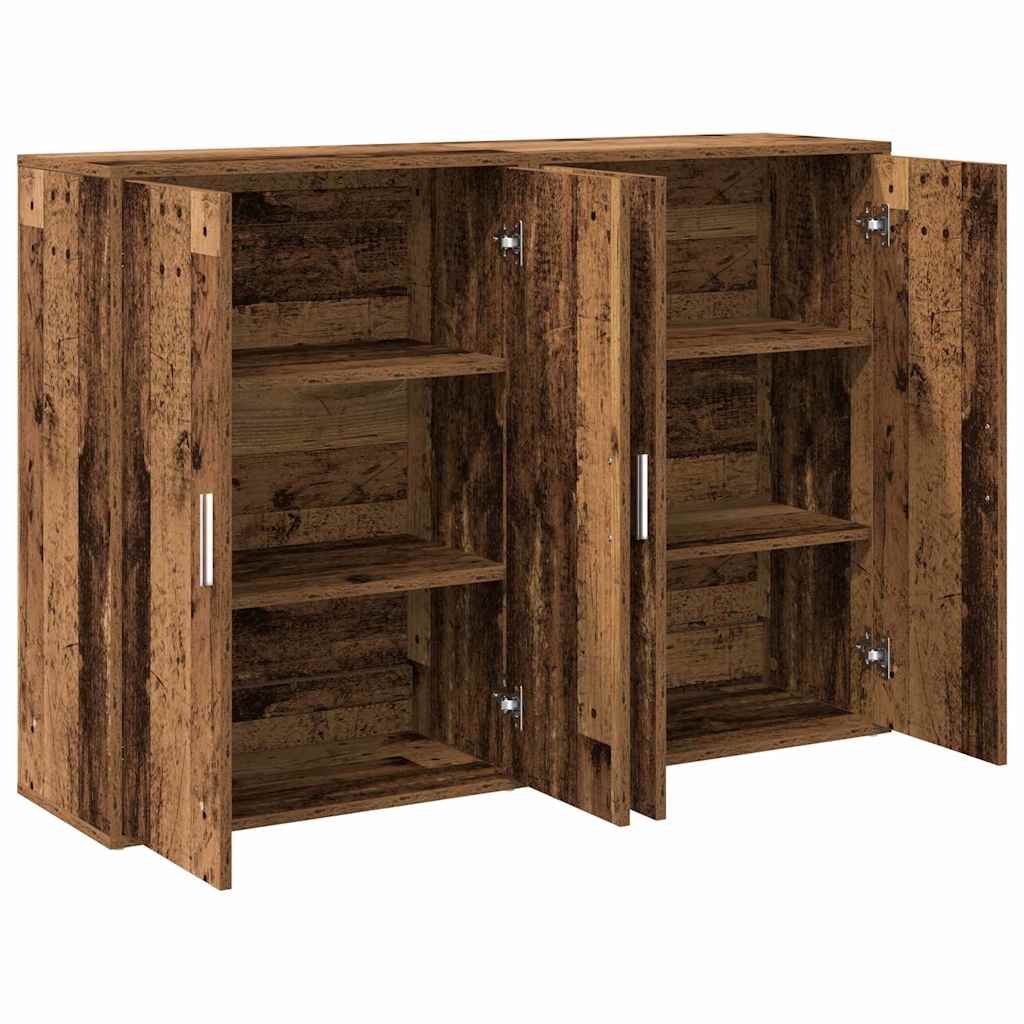 vidaXL Bufet 2 pcs Stare drewno 60 x 31 x 84 cm