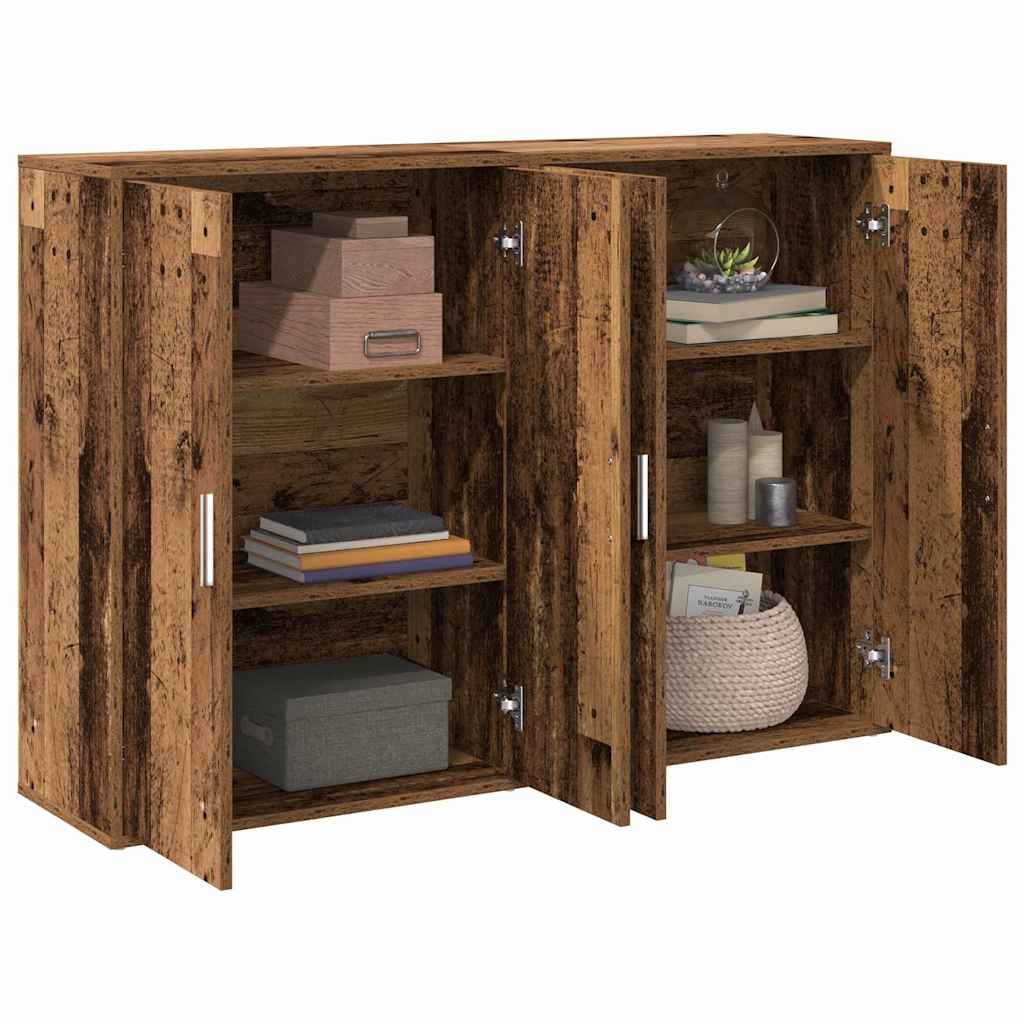 vidaXL Bufet 2 pcs Stare drewno 60 x 31 x 84 cm