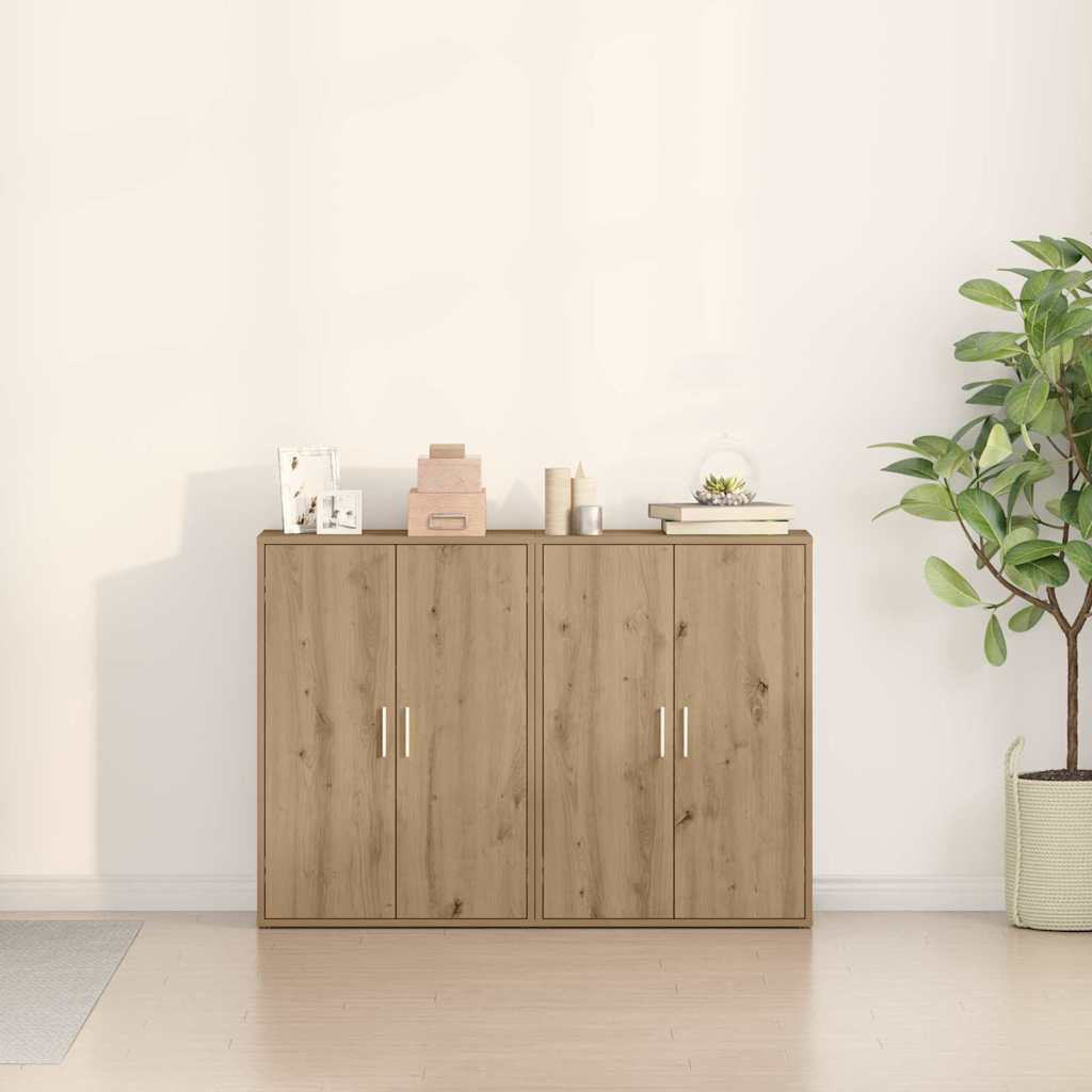 vidaXL Bufet 2 pcs Dąb rzemieślniczy 60 x 31 x 84 cm