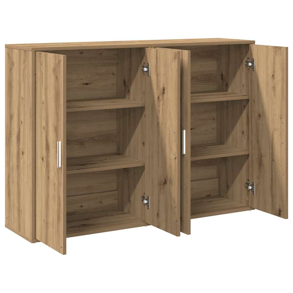 vidaXL Bufet 2 pcs Dąb rzemieślniczy 60 x 31 x 84 cm