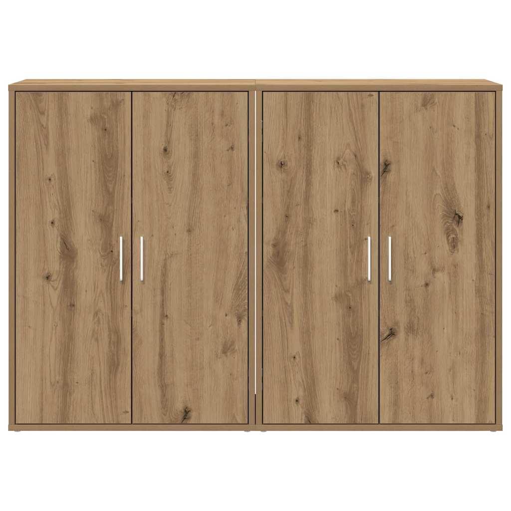 vidaXL Bufet 2 pcs Dąb rzemieślniczy 60 x 31 x 84 cm