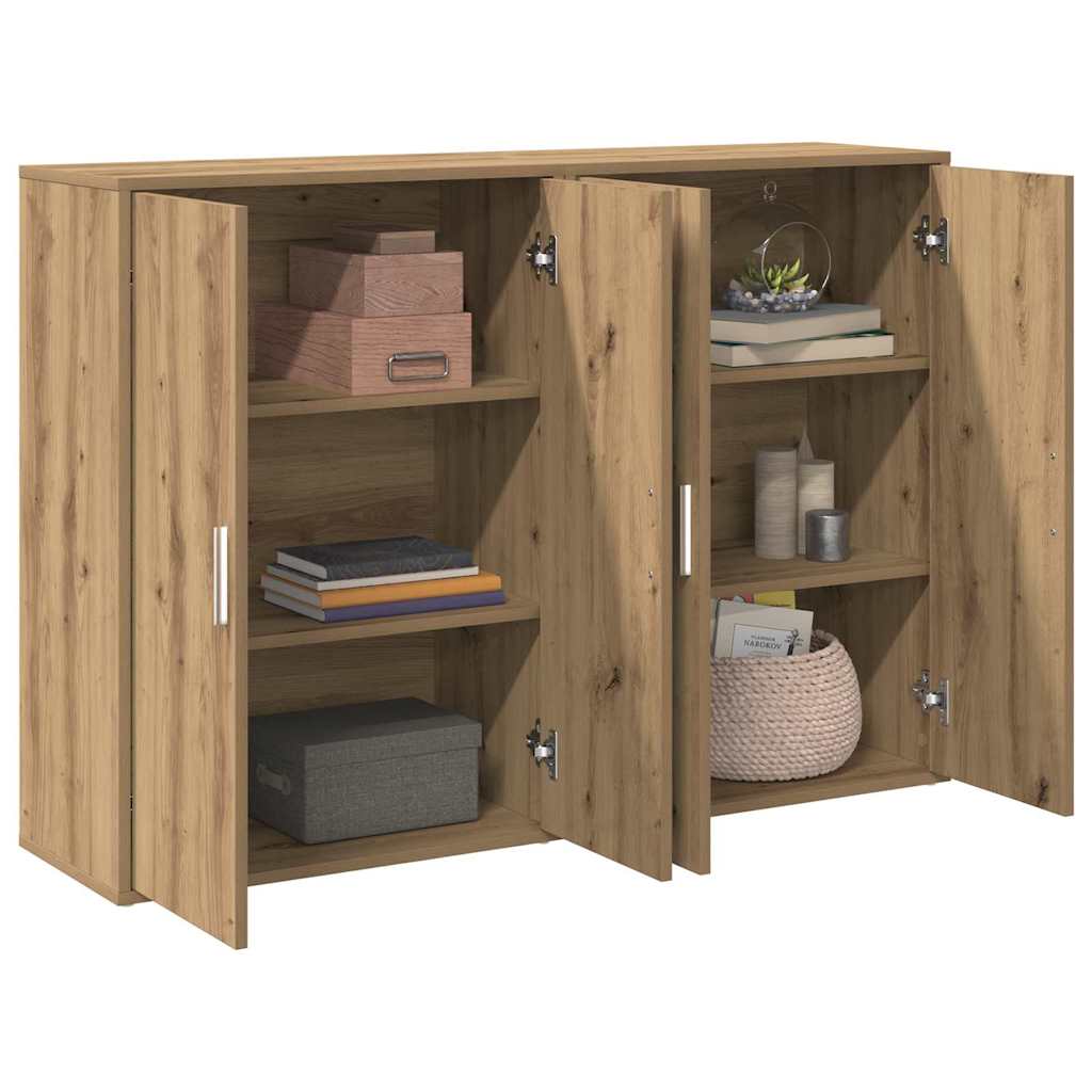 vidaXL Bufet 2 pcs Dąb rzemieślniczy 60 x 31 x 84 cm