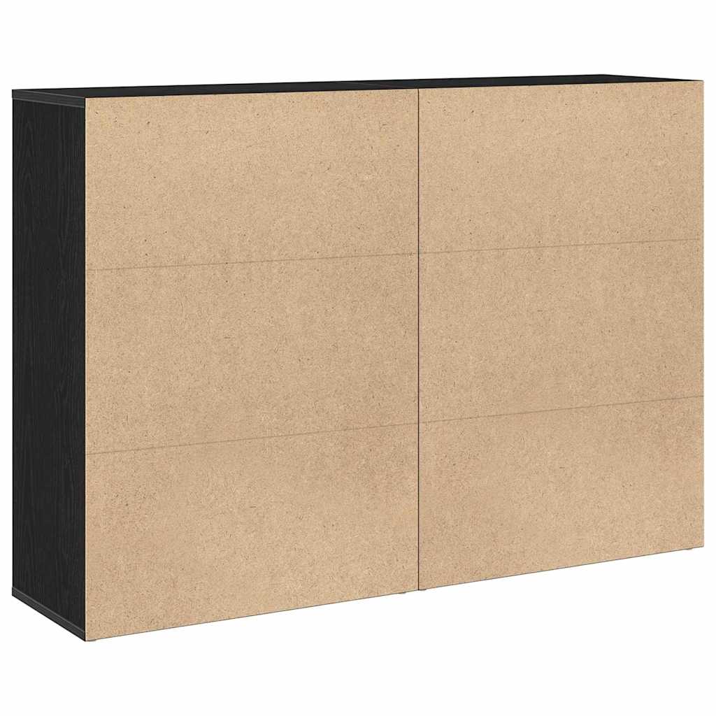 vidaXL Bufet 2 pcs Czarny Dąb 60 x 31 x 84 cm Materiał drewnopochodny