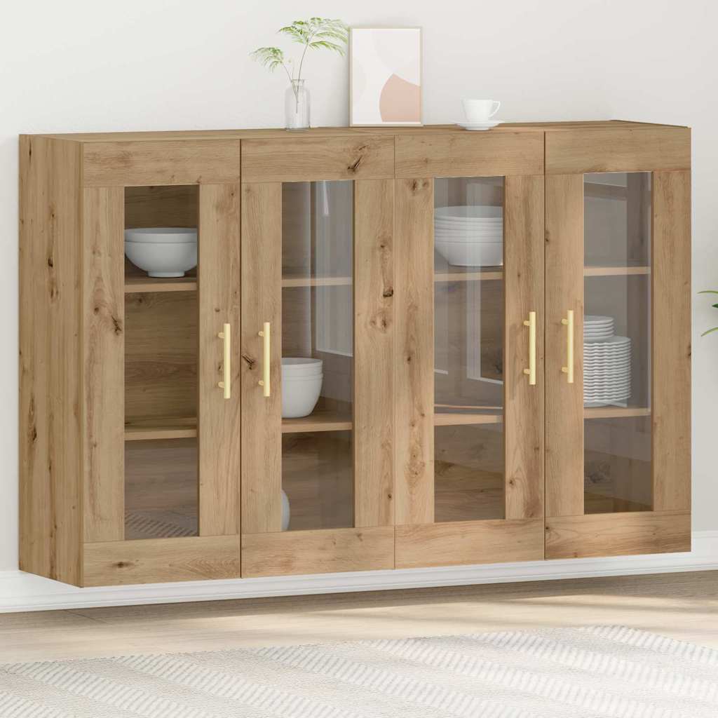 vidaXL Szafki ścienne 2 pcs Dąb rzemieślniczy 69,5 x 34 x 90 cm