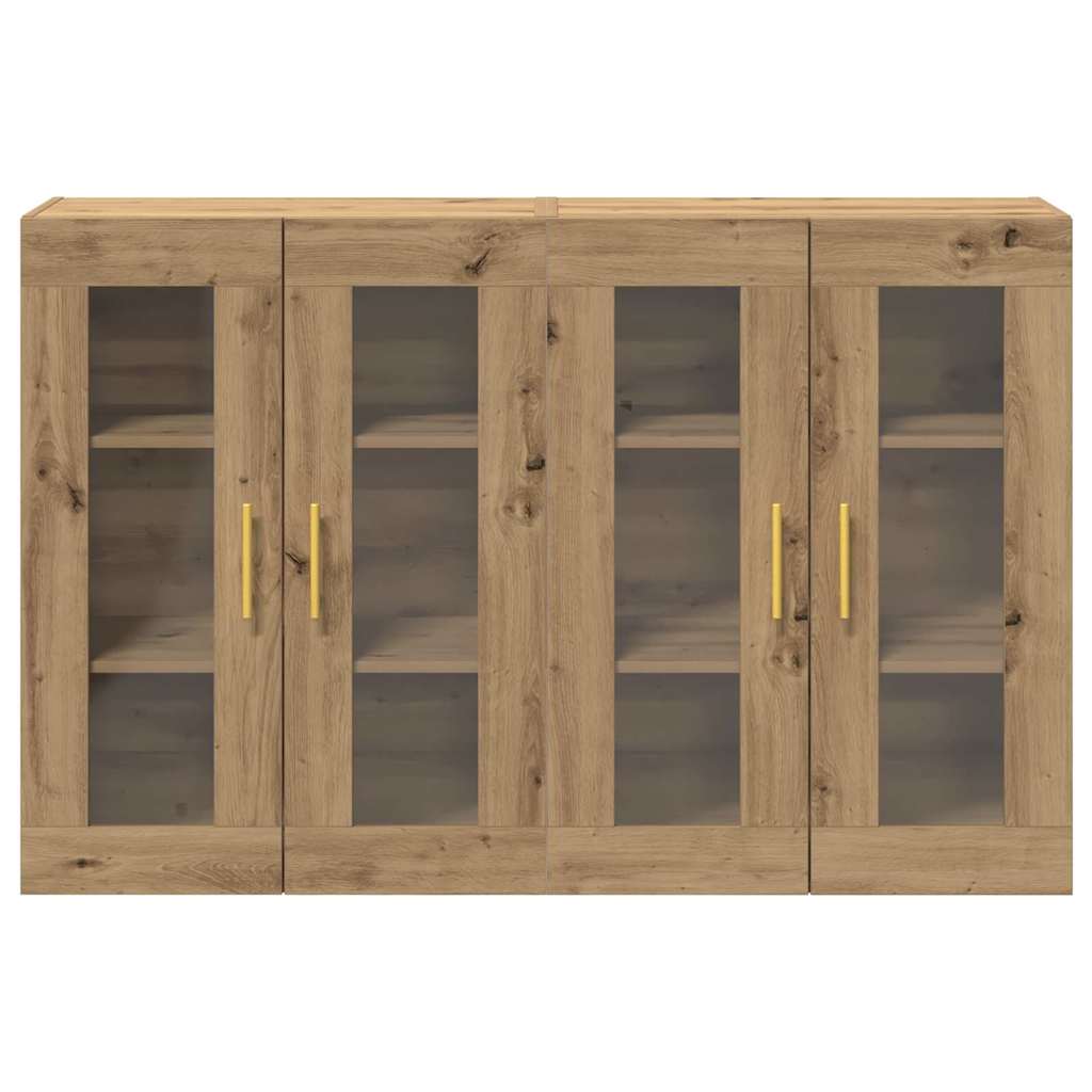 vidaXL Szafki ścienne 2 pcs Dąb rzemieślniczy 69,5 x 34 x 90 cm