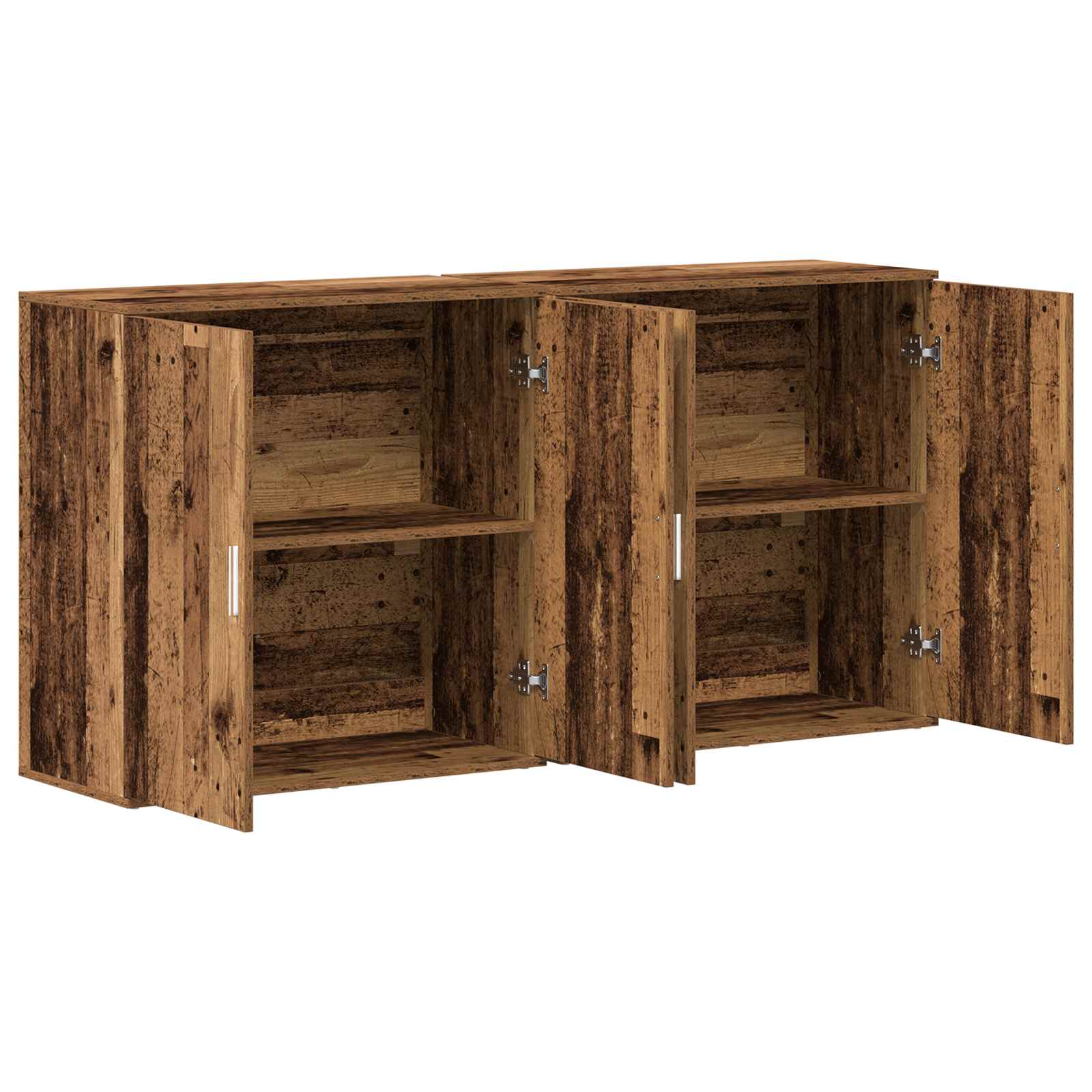 vidaXL Bufet 2 pcs Stare drewno 79 x 38 x 80 cm