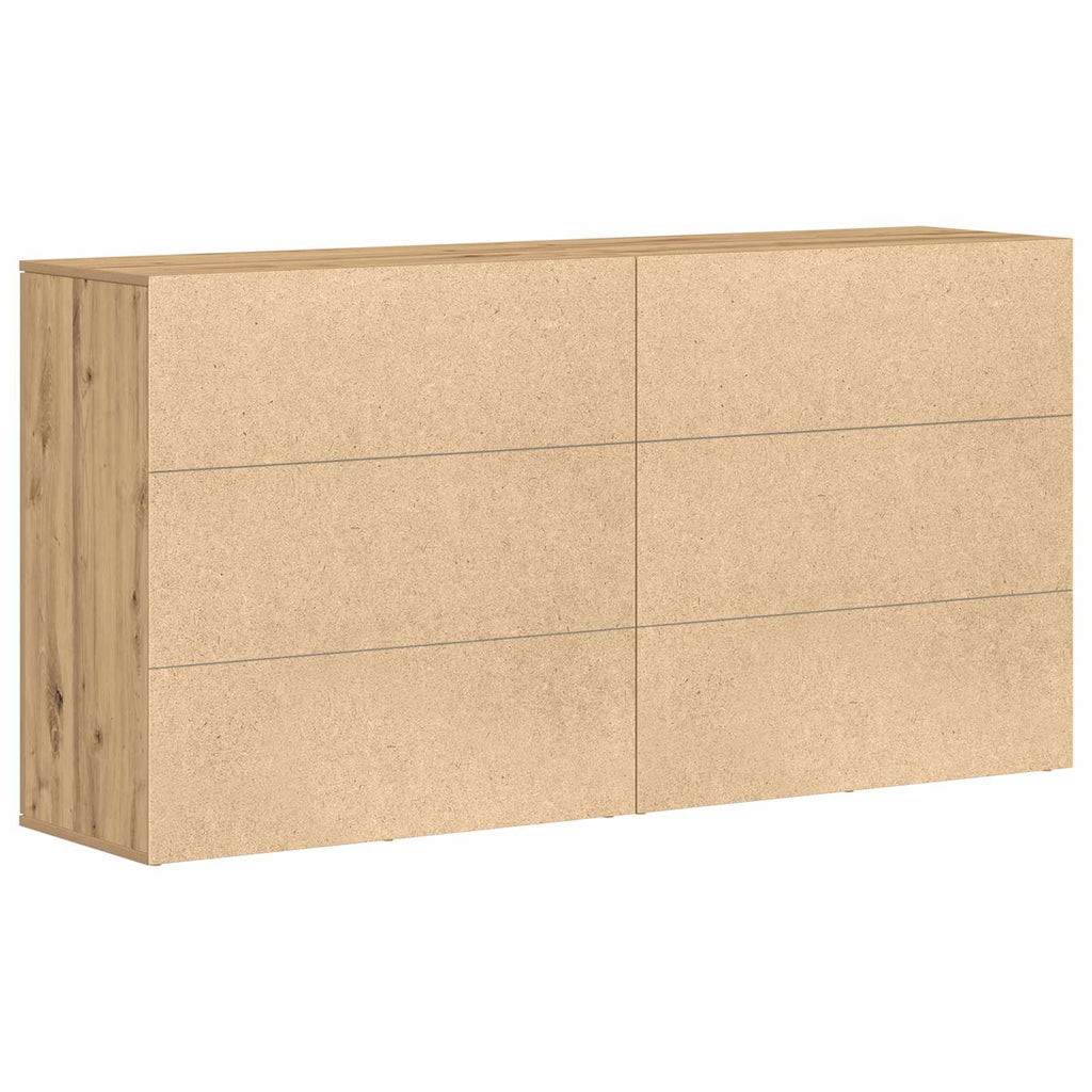 vidaXL Bufet 2 pcs Dąb rzemieślniczy 79 x 38 x 80 cm
