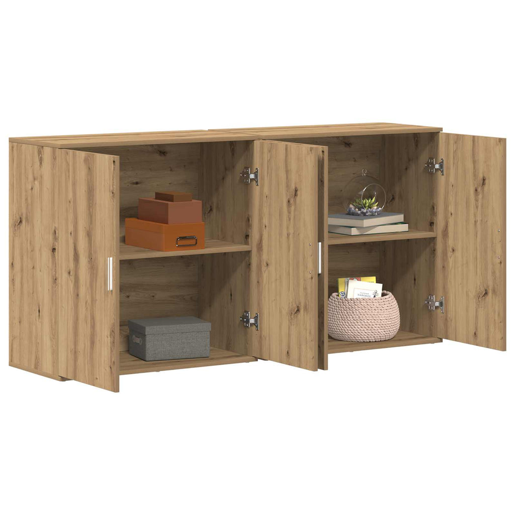vidaXL Bufet 2 pcs Dąb rzemieślniczy 79 x 38 x 80 cm