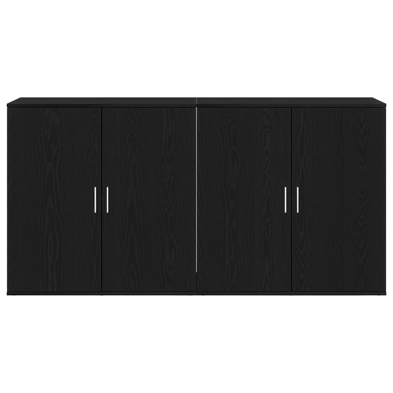 vidaXL Bufet 2 pcs Czarny Dąb 79 x 38 x 80 cm Materiał drewnopochodny