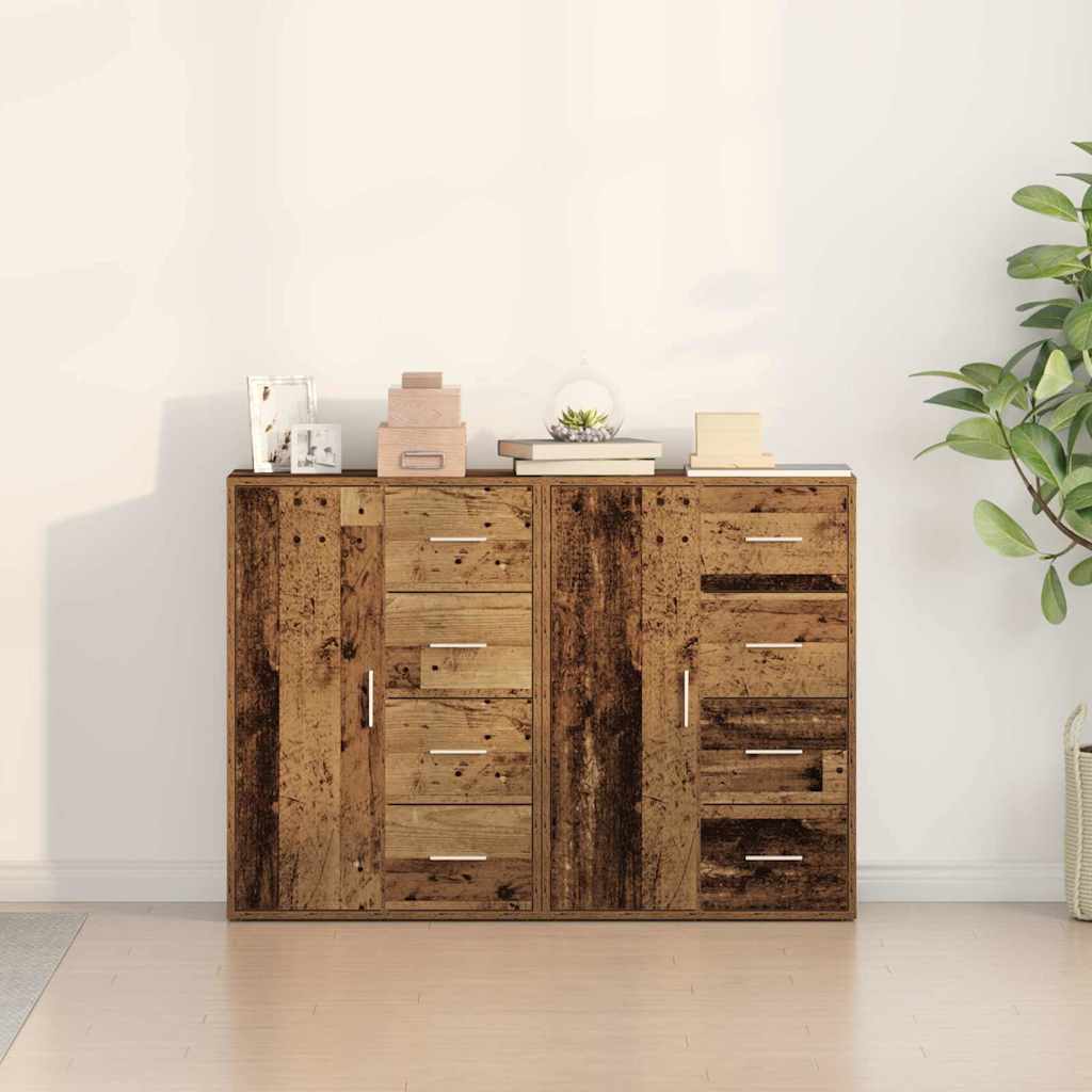 vidaXL Bufet 2 szt. Stare drewno 60 x 31 x 84 cm Drewno inżynieryjne