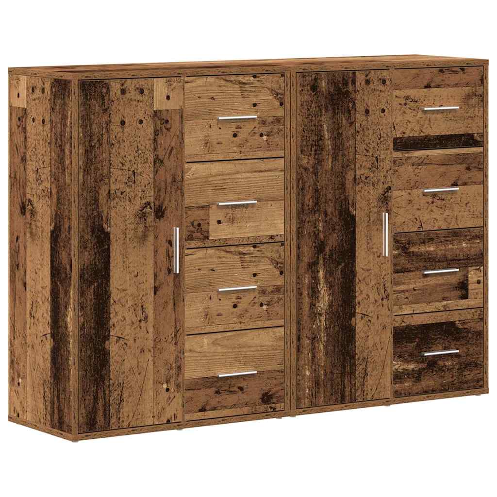 vidaXL Bufet 2 szt. Stare drewno 60 x 31 x 84 cm Drewno inżynieryjne