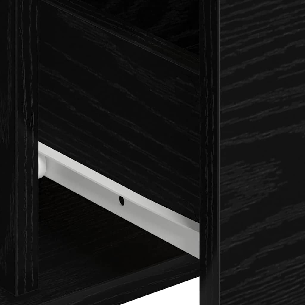 vidaXL Bufet 2 pcs Czarny Dąb 60 x 31 x 84 cm Materiał drewnopochodny