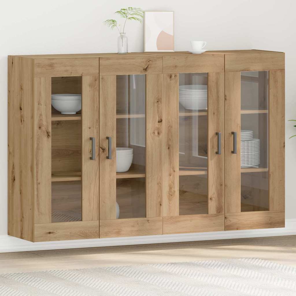 vidaXL Szafki ścienne 2 pcs Dąb rzemieślniczy 69,5 x 34 x 90 cm