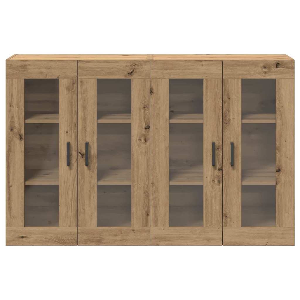 vidaXL Szafki ścienne 2 pcs Dąb rzemieślniczy 69,5 x 34 x 90 cm