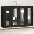 vidaXL Szafki ścienne 2 pcs Czarny Dąb 69,5 x 34 x 90 cm