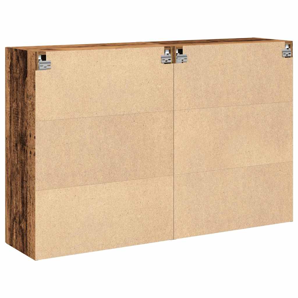 vidaXL Szafki ścienne 2 pcs Stare drewno 69,5 x 34 x 90 cm