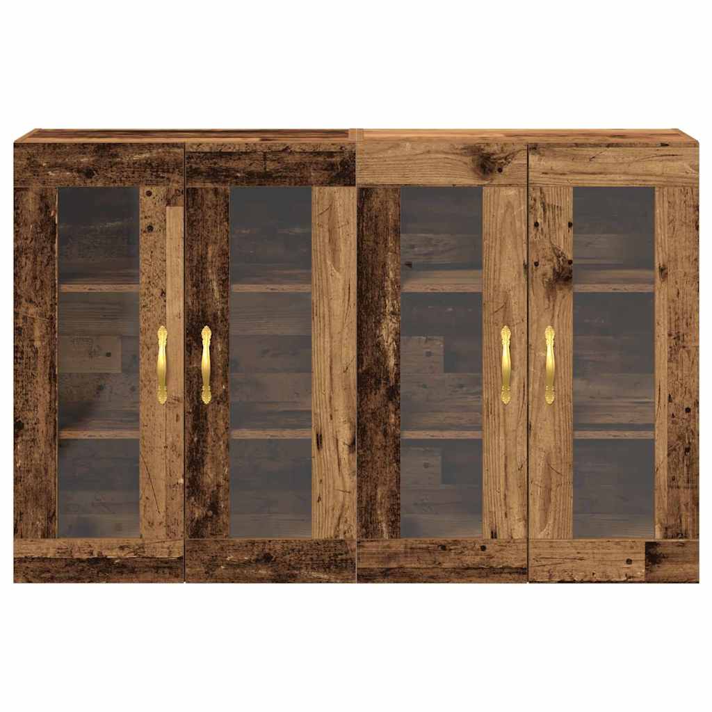vidaXL Szafki ścienne 2 pcs Stare drewno 69,5 x 34 x 90 cm
