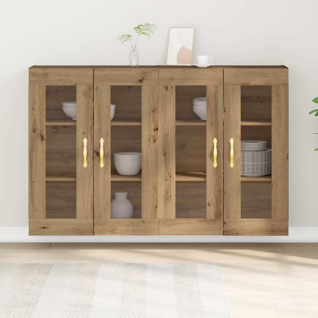 vidaXL Szafki ścienne 2 pcs Dąb rzemieślniczy 69,5 x 34 x 90 cm