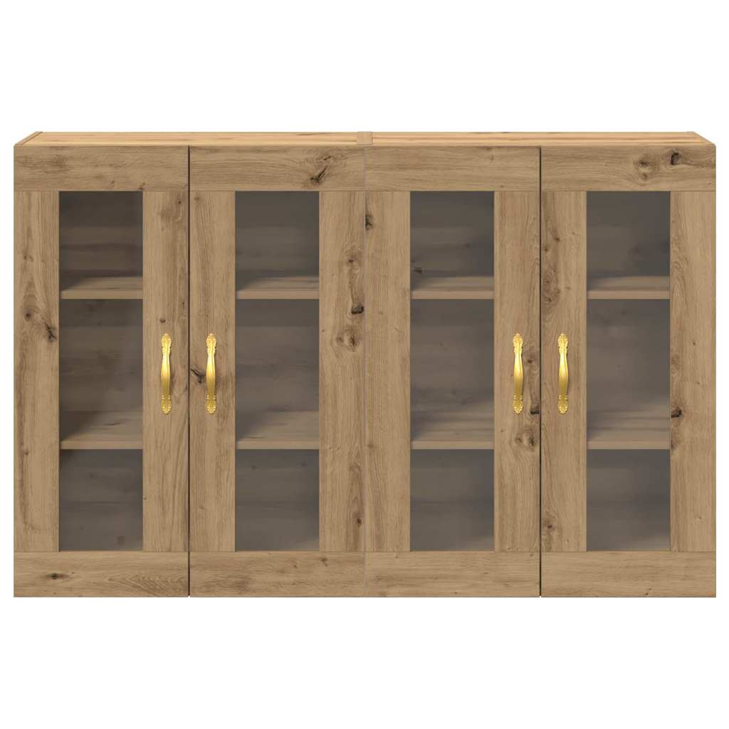 vidaXL Szafki ścienne 2 pcs Dąb rzemieślniczy 69,5 x 34 x 90 cm