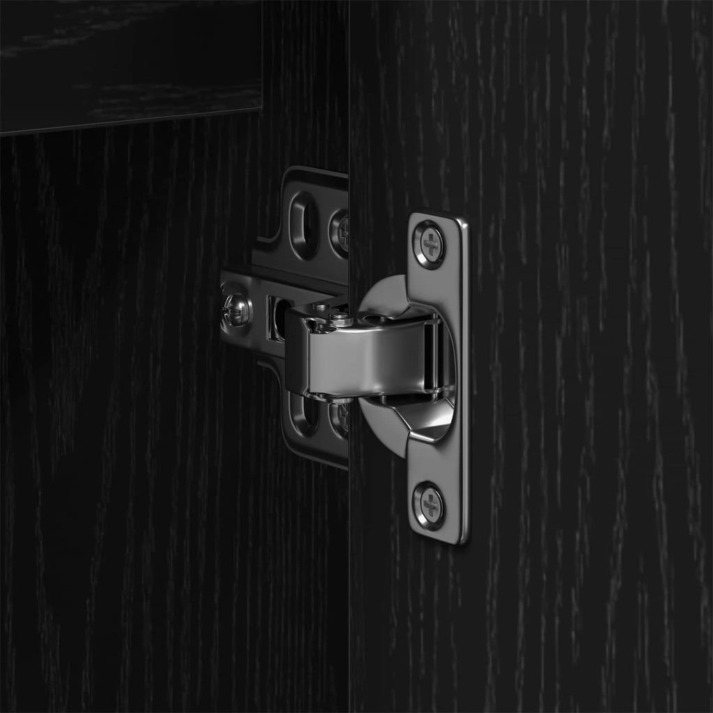 vidaXL Zestaw mebli łazienkowych 2 pcs Czarny Materiał drewnopochodny