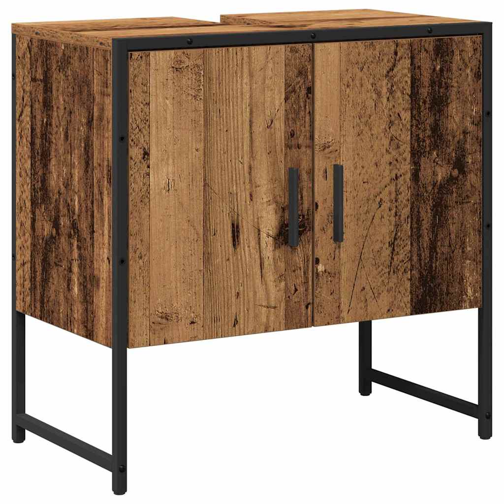 vidaXL Zestaw mebli łazienkowych 2 pcs Brązowy Materiał drewnopochodny