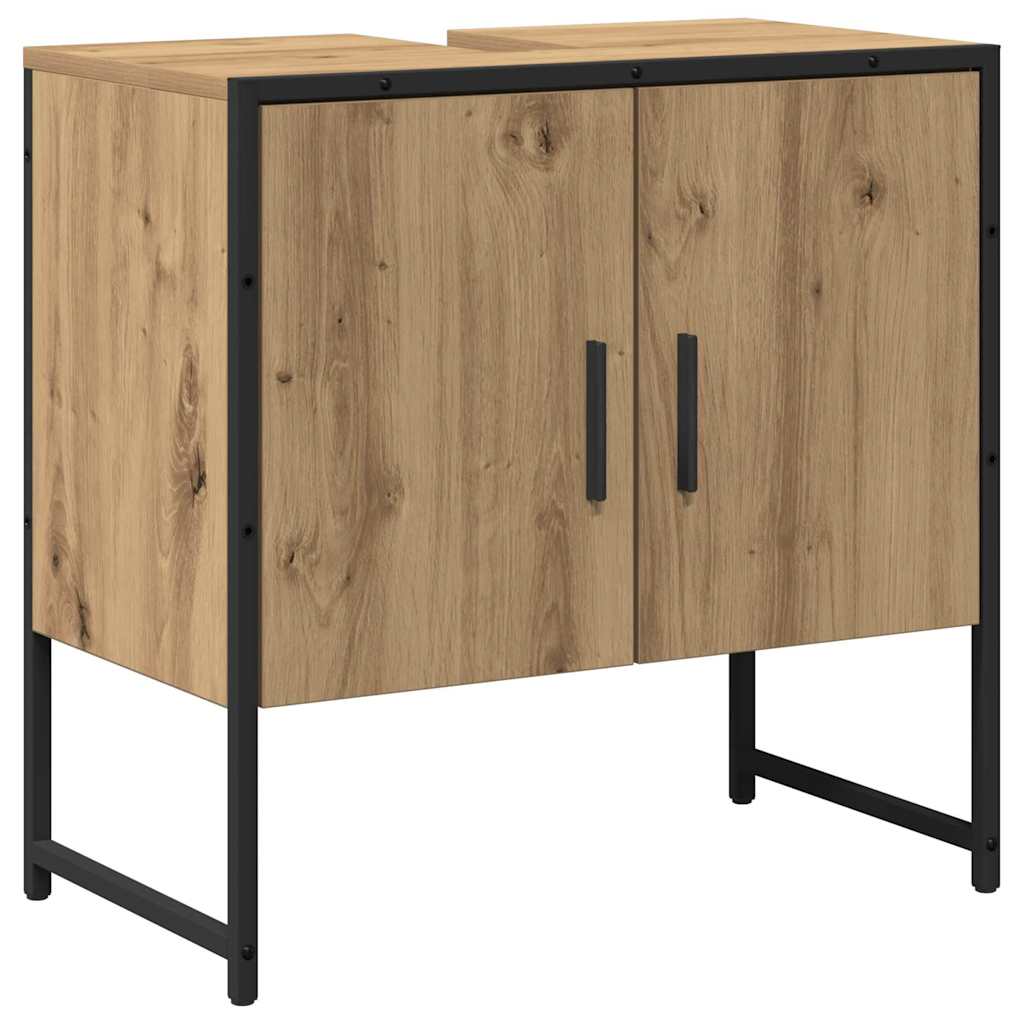 vidaXL Zestaw mebli łazienkowych 2 pcs Brązowy Materiał drewnopochodny