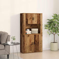vidaXL Highboard Stare drewno 80 x 33 x 150 cm Materiał drewnopochodny