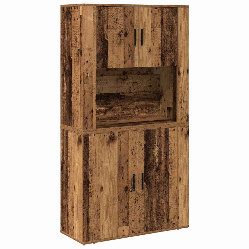 vidaXL Highboard Stare drewno 80 x 33 x 150 cm Materiał drewnopochodny