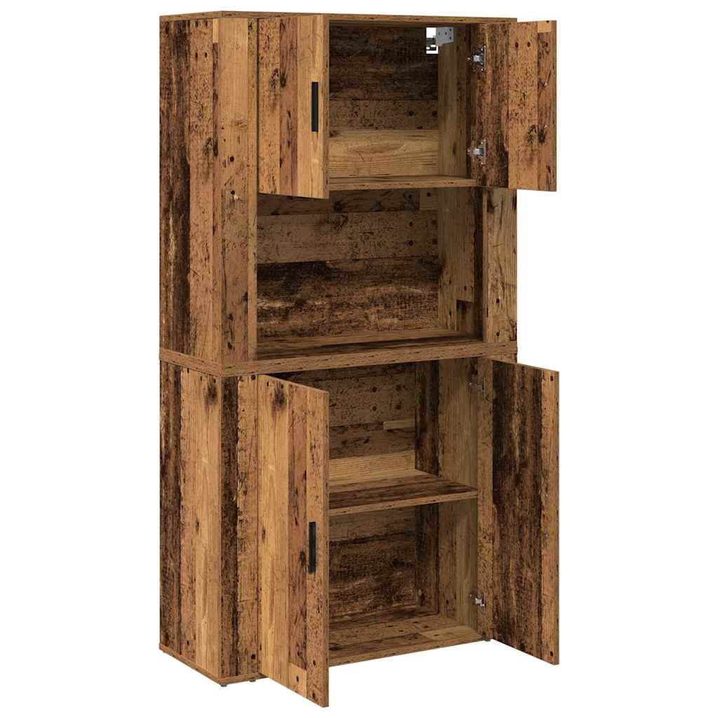 vidaXL Highboard Stare drewno 80 x 33 x 150 cm Materiał drewnopochodny